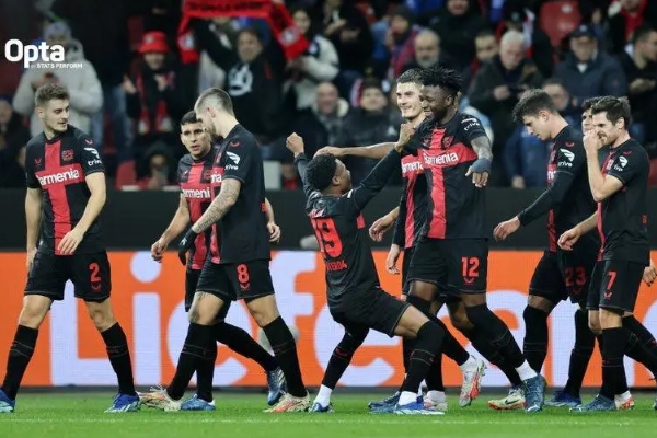 勒沃庫森差一場(chǎng)終結連勝紀錄創(chuàng  )下德國職業(yè)足球最佳開(kāi)局記錄